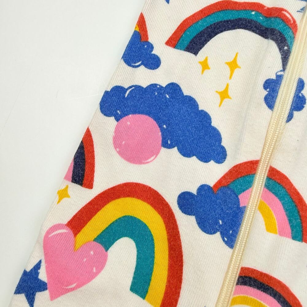 Hanna Andersson Organic Rainbow Zip Sleeper Pajamas, 0/3m - Picture 3 of 6